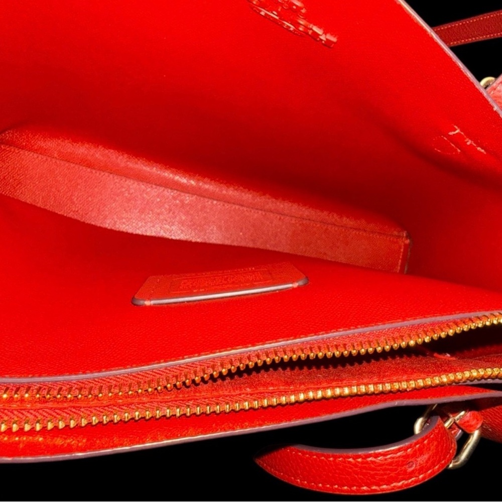 “Authentic” Coach Vibrant Red Tote Bag - Picture 10 of 14